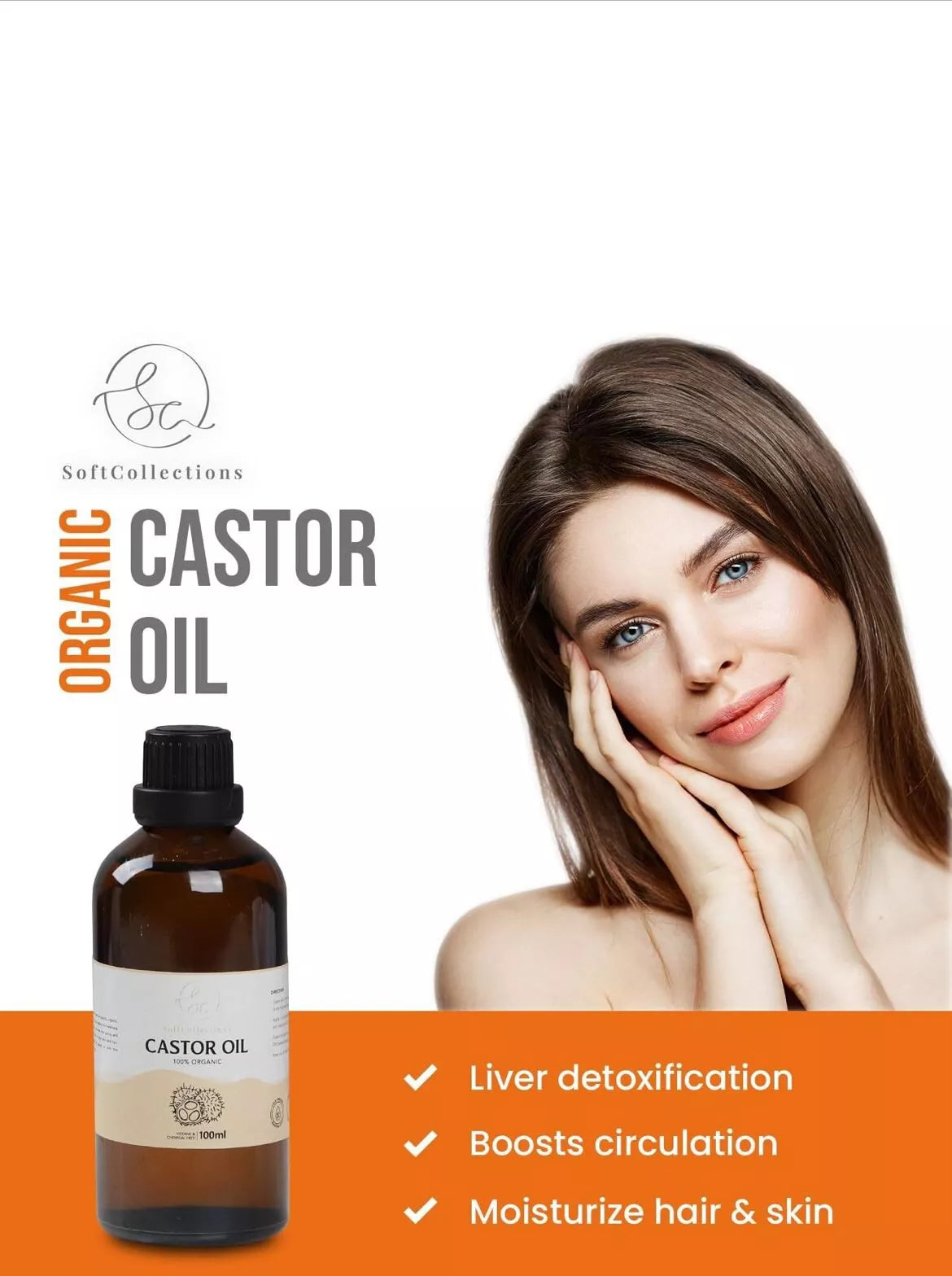 Organic Castor Oil Pack Wrap Cotton Flannel For Pain Relief, Detoxification
