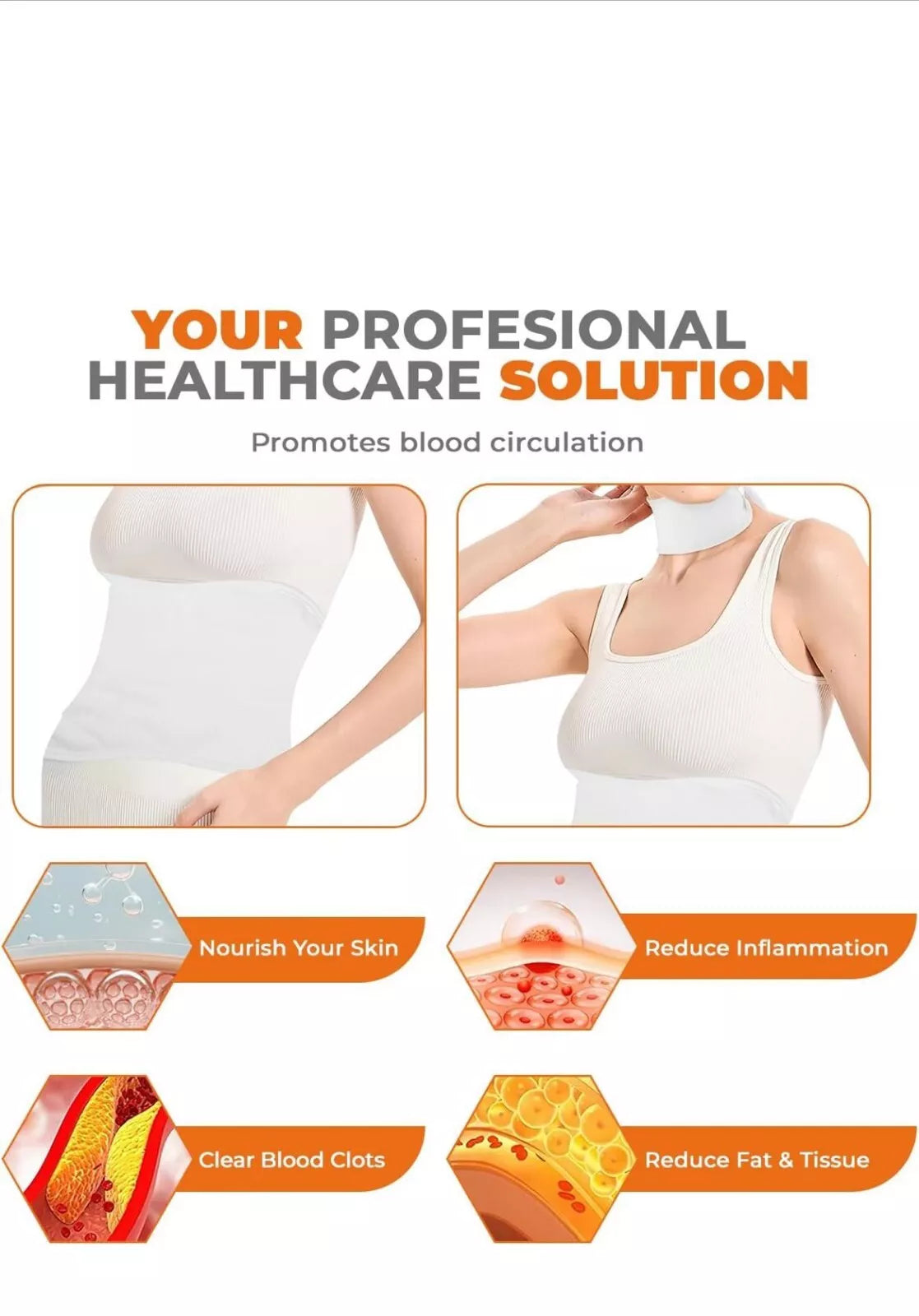 Organic Castor Oil Pack Wrap Cotton Flannel For Pain Relief, Detoxification