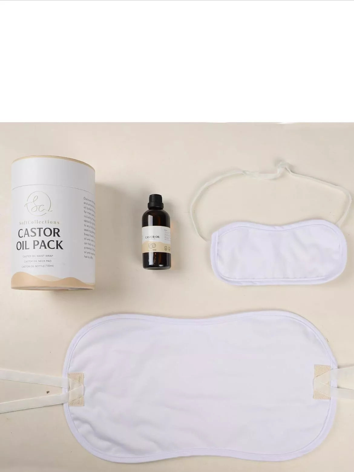 Organic Castor Oil Pack Wrap Cotton Flannel For Pain Relief, Detoxification