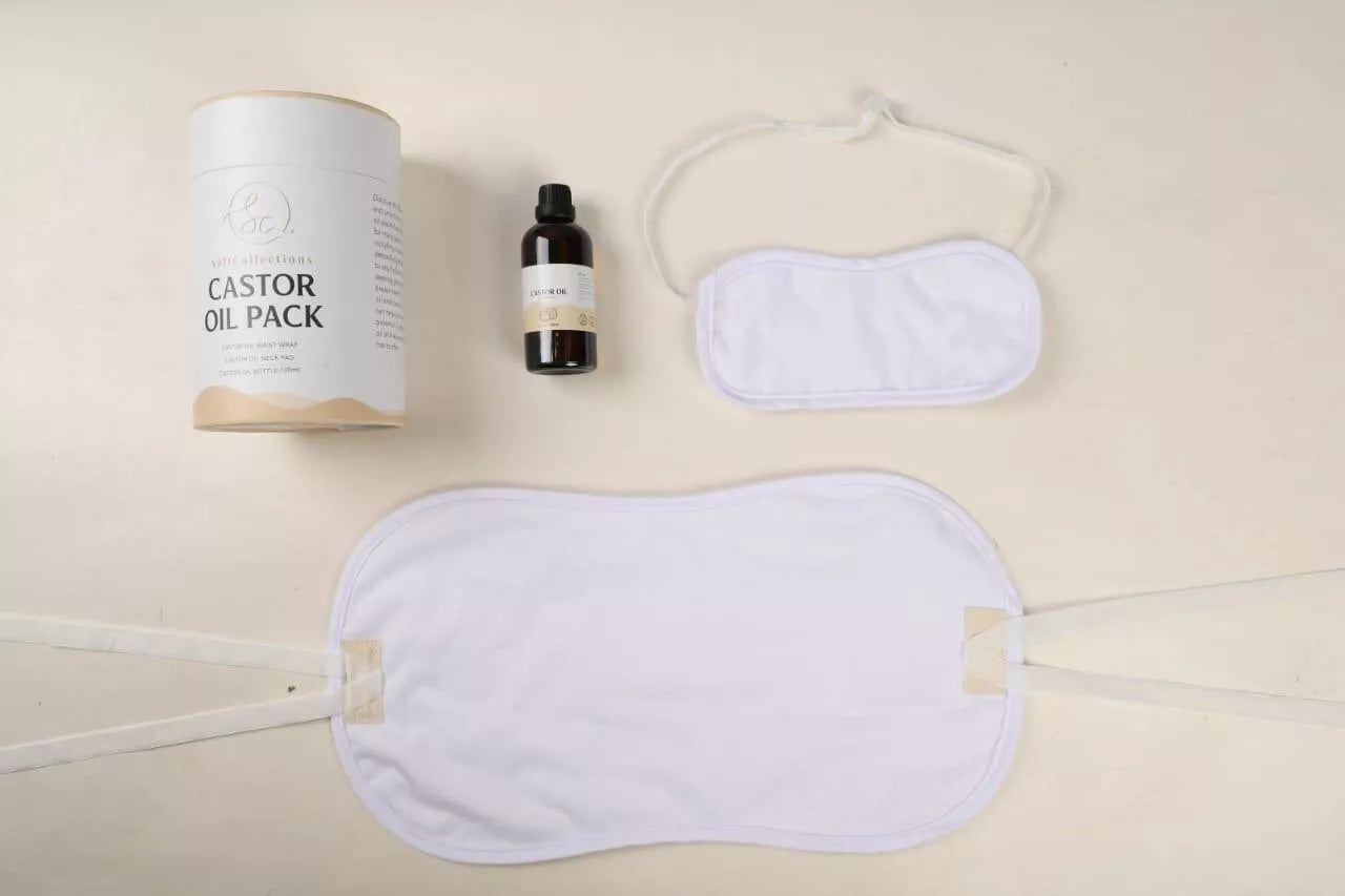 Organic Castor Oil Pack Wrap Cotton Flannel For Pain Relief, Detoxification